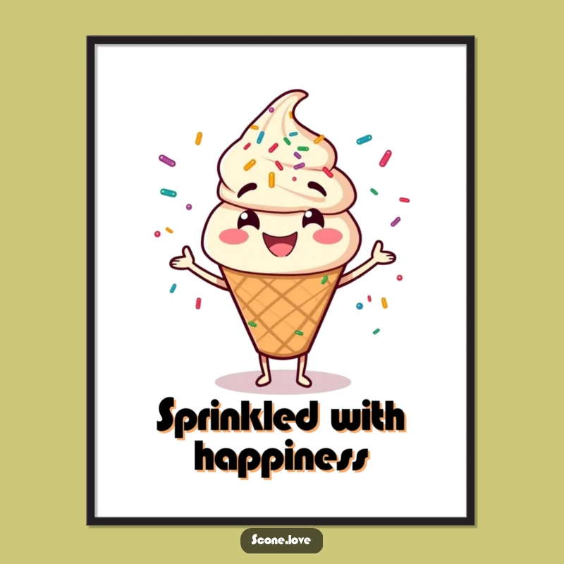 Funny Scone Sprinkle Juggler Poster: Whimsical Wall Art for a Cheerful Home