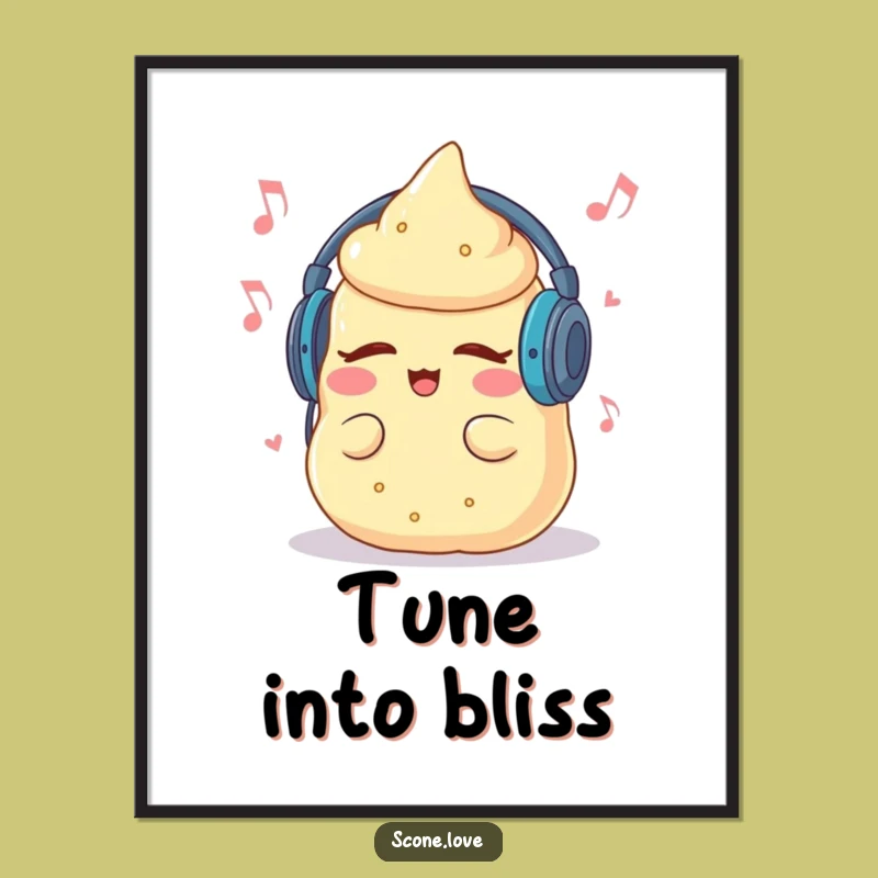 Funny Groovy Scone Poster: Add Music Vibes to Your Space - Perfect Funny Gift