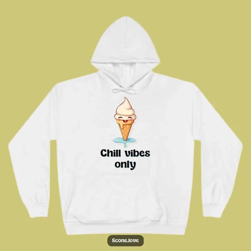 Funny Melting Ice Cream Hoodie - Cozy Sweetness for Chilly Days!