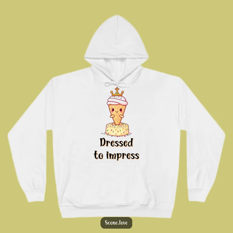 Cozy Funny Royal Scone Hoodie - Warm Humorous Pastry Wear