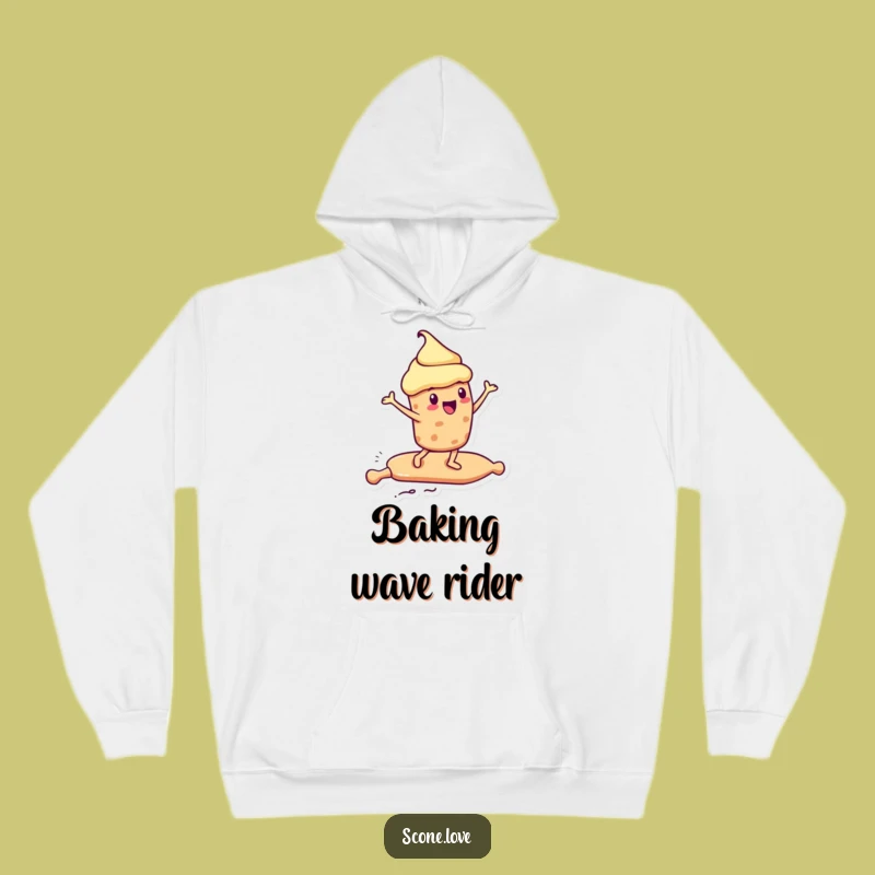 Funny Kawaii Scone Hoodie - Cozy Surfer Sweatshirt, Whimsical Gift