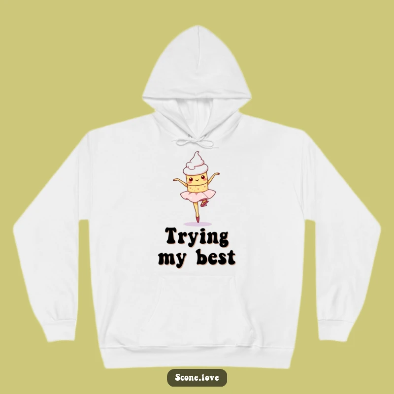 Funny Kawaii Scone Ballet Hoodie - Cozy Dancer Apparel