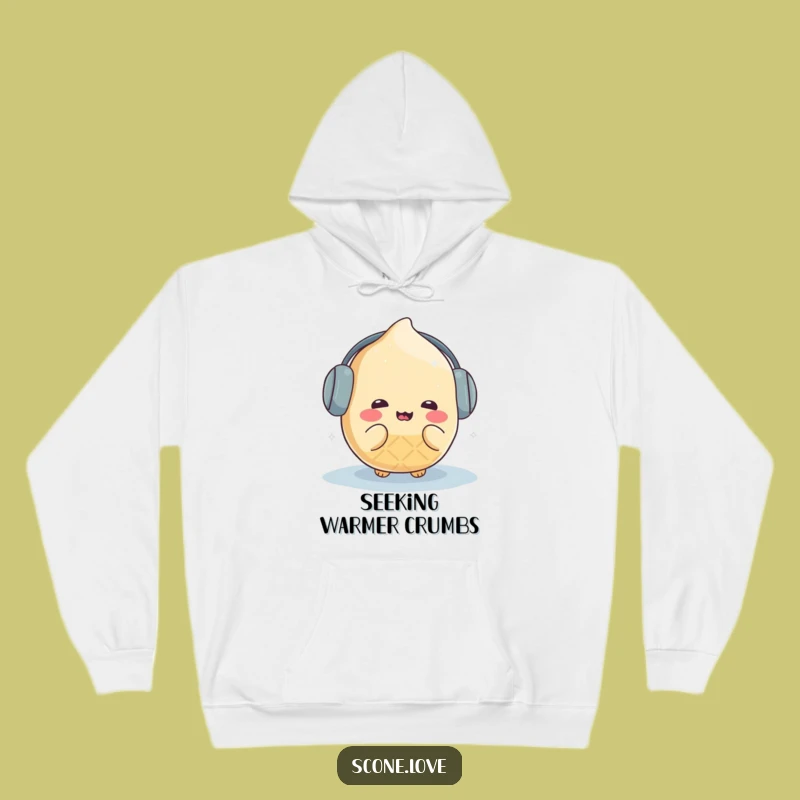 Warm & Funny Kawaii Scone Earmuffs Hoodie - Cute Scone Cold Weather Gift