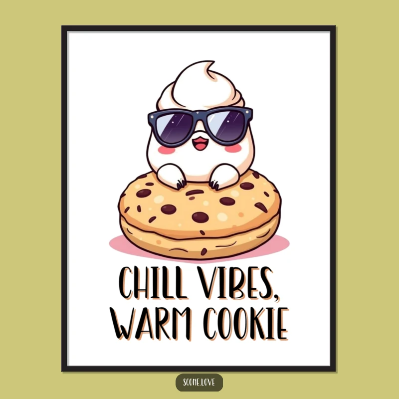 Free Printable Wall Art: Cool Scone Sunglasses, Funky Downloadable Decor for Sweet Spaces