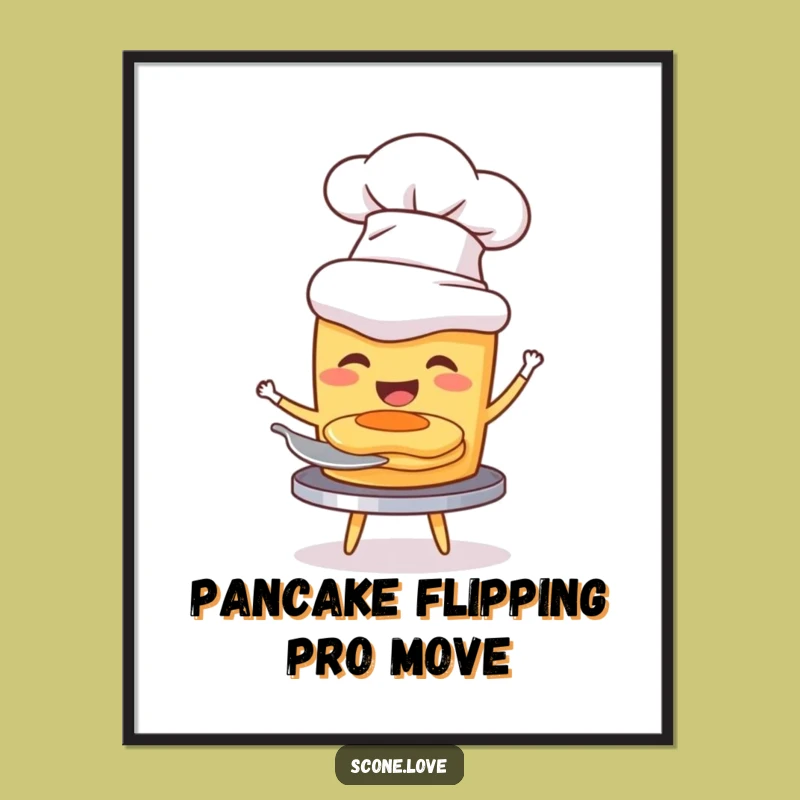 Free Printable Wall Art: Chef Scone Masters the Pancake Flip