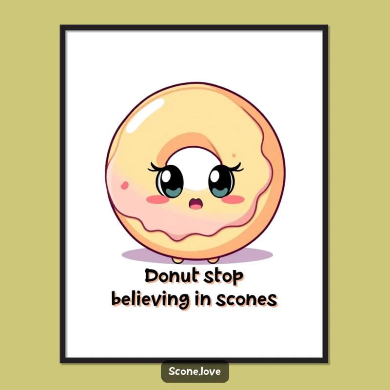 Free Printable Wall Art: Scone's Donut Surprise for Funny, Downloadable Whimsy