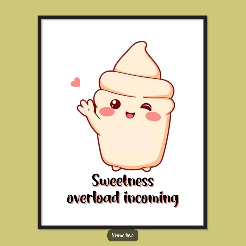 Free Printable Shy Scone Wall Art - Cute Downloadable Gift for Cozy Spaces!