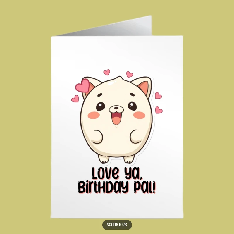 Free Printable Love Scone Birthday Card: Beaming Hearts Downloadable Gift