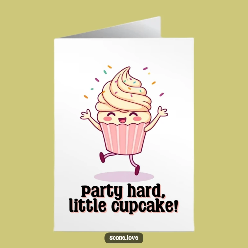 Free Printable Birthday Card: Funny Cupcake Jig! A Hilarious Downloadable Gift.