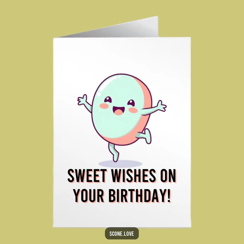 Free Printable Candy Birthday Card: Cartwheeling Fun Downloadable Sweet Gift