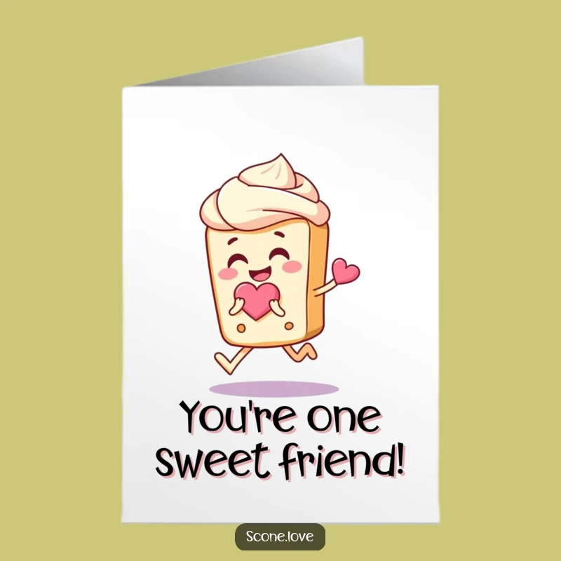 Free Printable Happy Scone Birthday Card - Funny Food Joyful Heart Downloadable