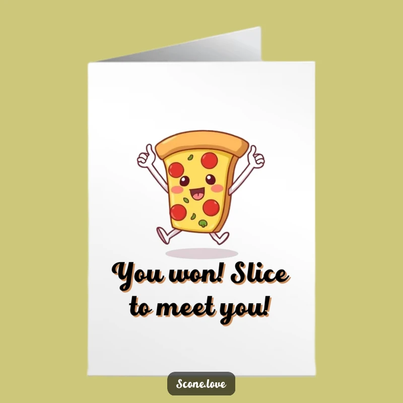 Free Printable Congrats Card: Pizza Victory Lap - Cheesy Downloadable Win