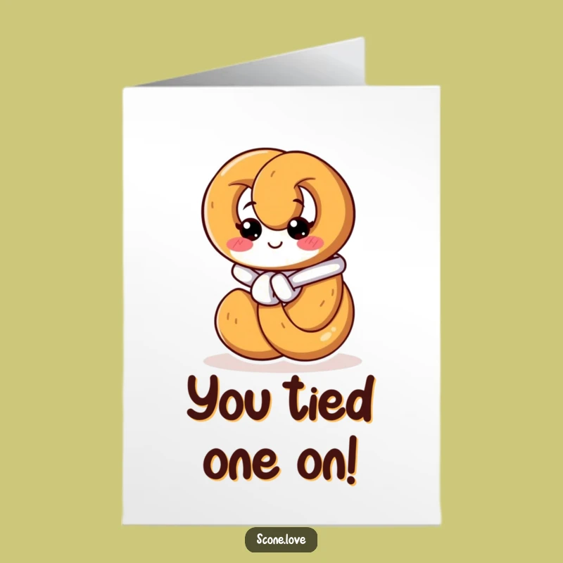 Free Printable Congrats Card: Pretzel's Tough Task - Humorous Downloadable Gift