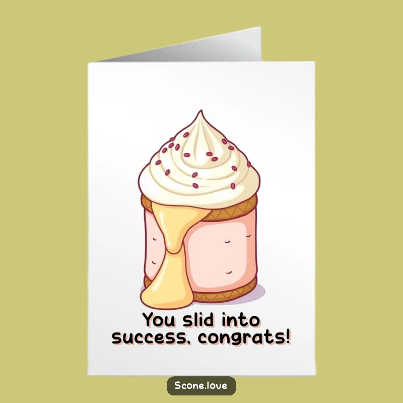 Free Printable Congrats Card: Scone Slidin On Butter Design, Hilarious Downloadable Gift