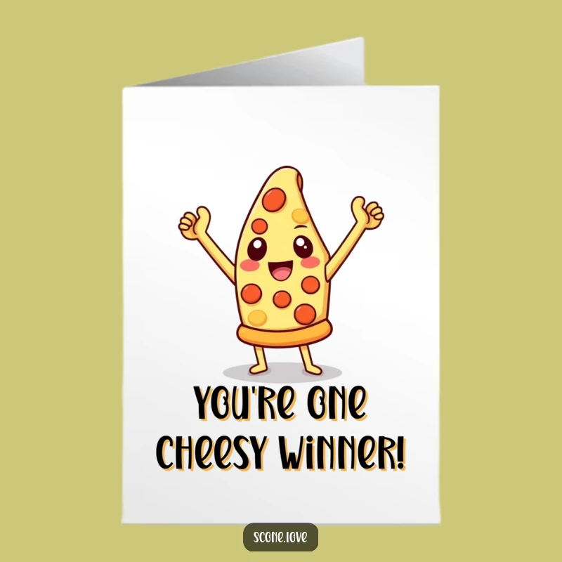 Free Printable Pizza Congrats Card: Triumphant Slice Celebration Downloadable
