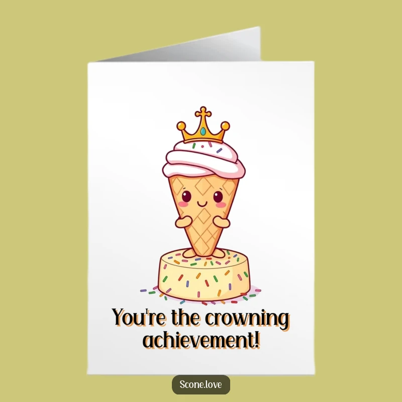 Free Printable Royal Scone Congrats Card: Crowned Treat DIY Gift