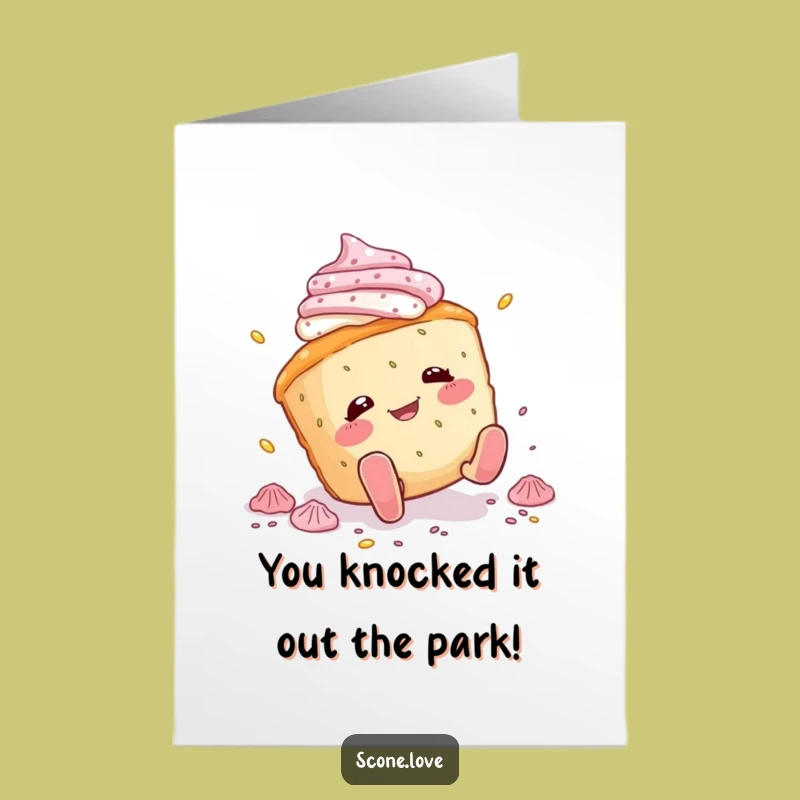Free Printable Scone Congrats Card: Goofy Scone Downloadable Gift