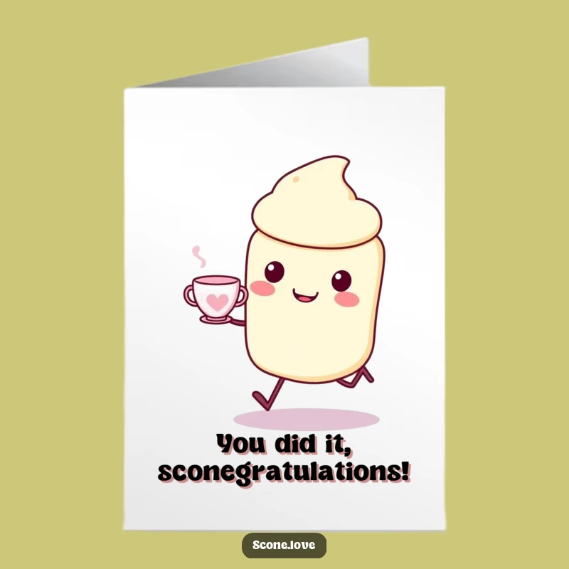 Sweet Congrats Free Printable Card: Scone Celebrates, Perfect Downloadable Gift!