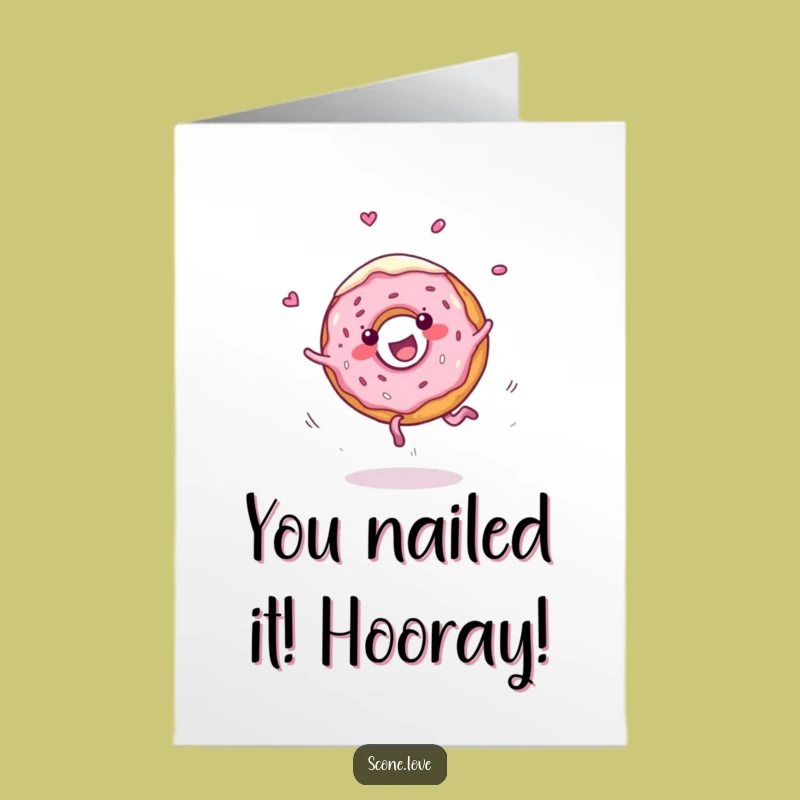 Free Printable Congrats Card: Donut Cartwheel - Sweetest Downloadable Win