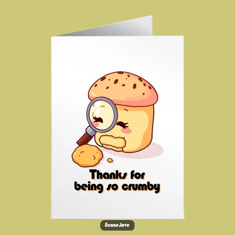 Free Printable Scone Thank You Card: Funny Scone Investigator Downloadable Gift