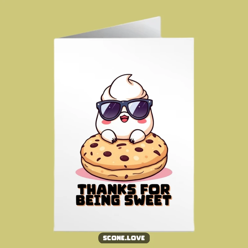 Free Printable Thank You Card: Cool Scone Sunglasses, Groovy Downloadable Gift for Thanks