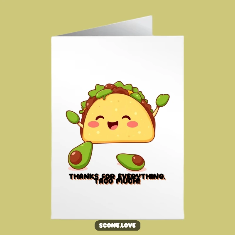 Free Printable Thank You Card: Taco Juggling for a Tasty Downloadable Gift