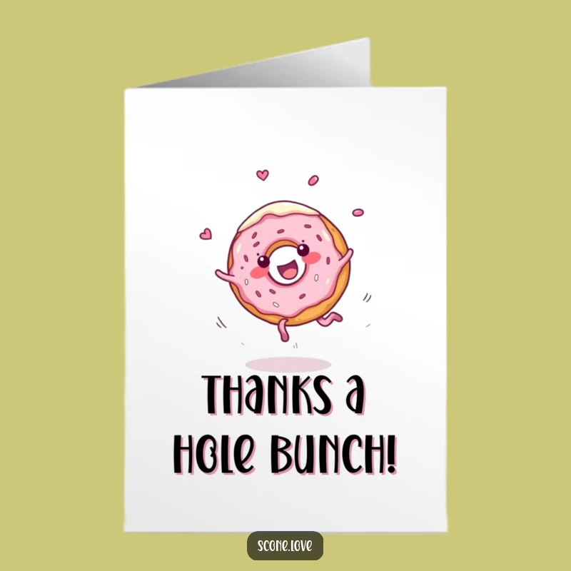 Free Printable Thank You Card: Donut Cartwheel - Sweet Appreciation Downloadable