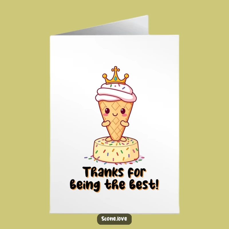 Free Printable Royal Scone Thank You Card: Crowned Treat DIY Gift