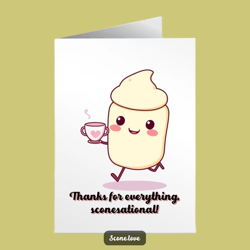 Sweet Thanks Free Printable Card: Grateful Scone, Perfect Downloadable Gift!