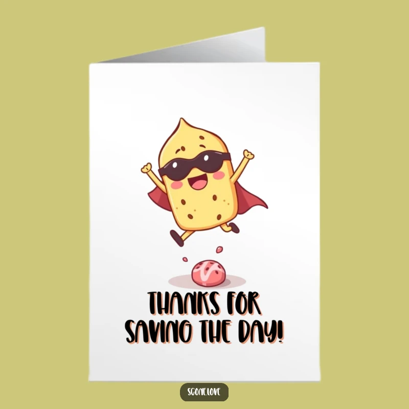 Free Printable Superhero Scone Thank You Card - Funny Downloadable Gift!