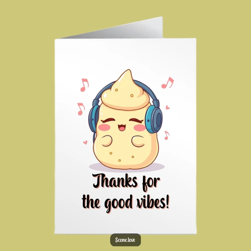 Free Printable Music Scone Thank You Card - Funky Downloadable Gift!