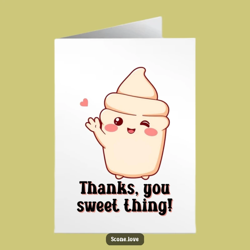Free Printable Shy Scone Thank You Card - Sweet Downloadable Gift!