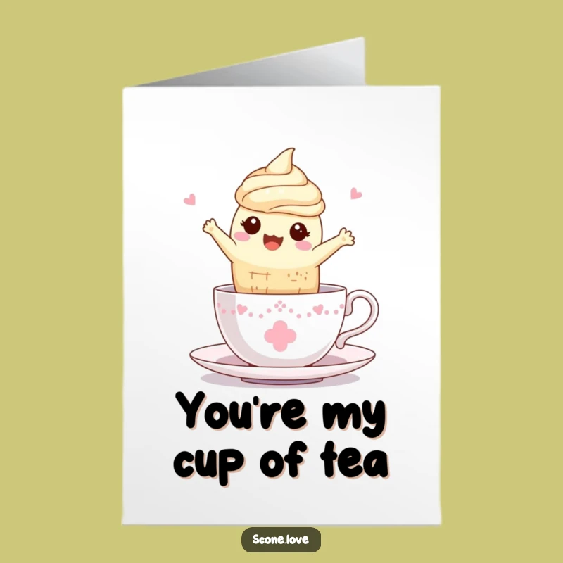 Free Printable Scone Tea Time Thank You Card: Sweet & Funny Downloadable Gift for a Cuppa Thanks