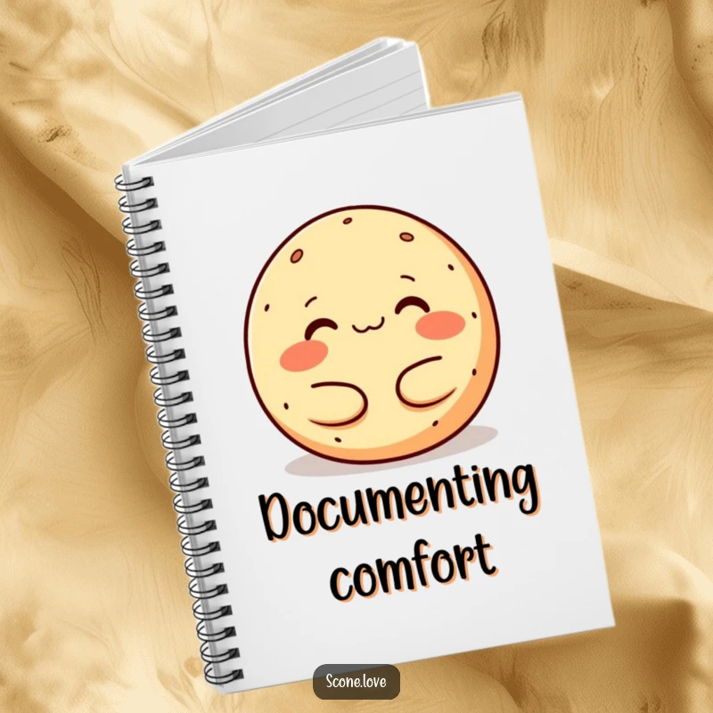 Funny melting donut notebook, a happy baked good melting contentedly, ideal for jotting down thoughts and inspirations.