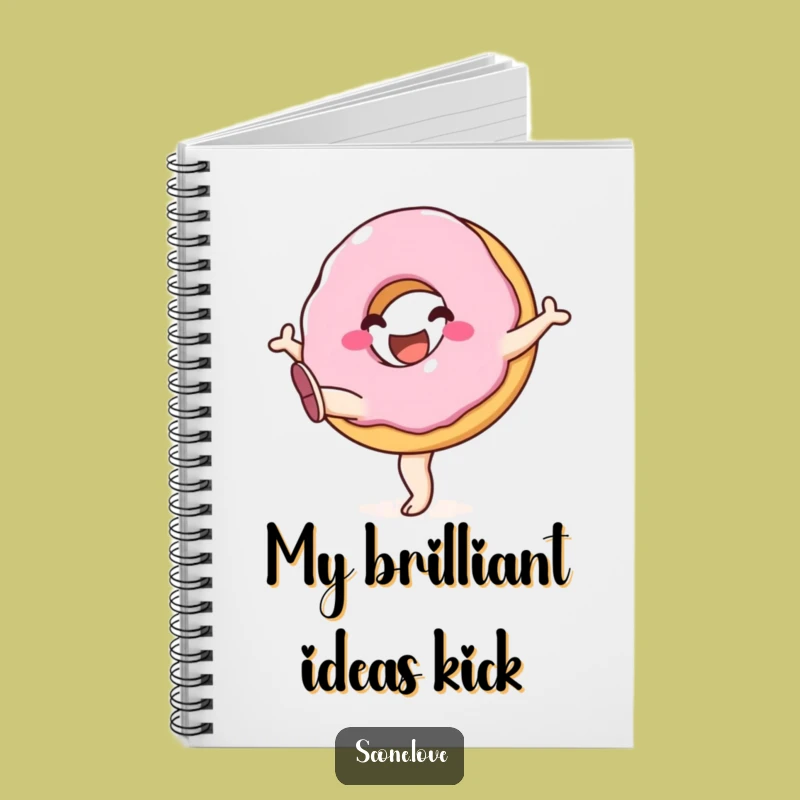 Funny Donut Kicking Notebook: Jot Joyful Ideas, Ideal Funny Gift!