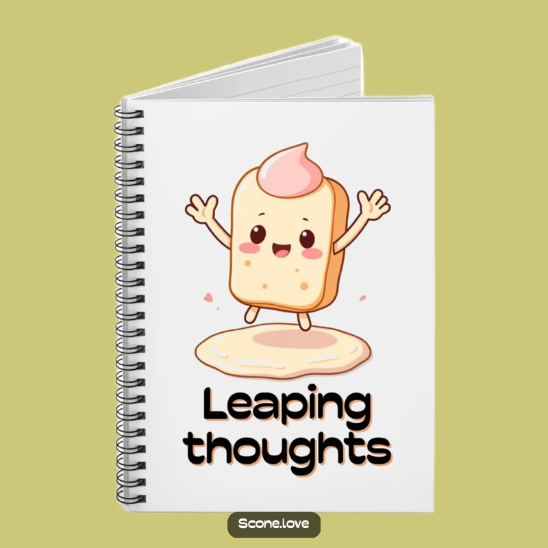 Funny Kawaii Scone Notebook - Baking Leap Journal, Hilarious Gift!