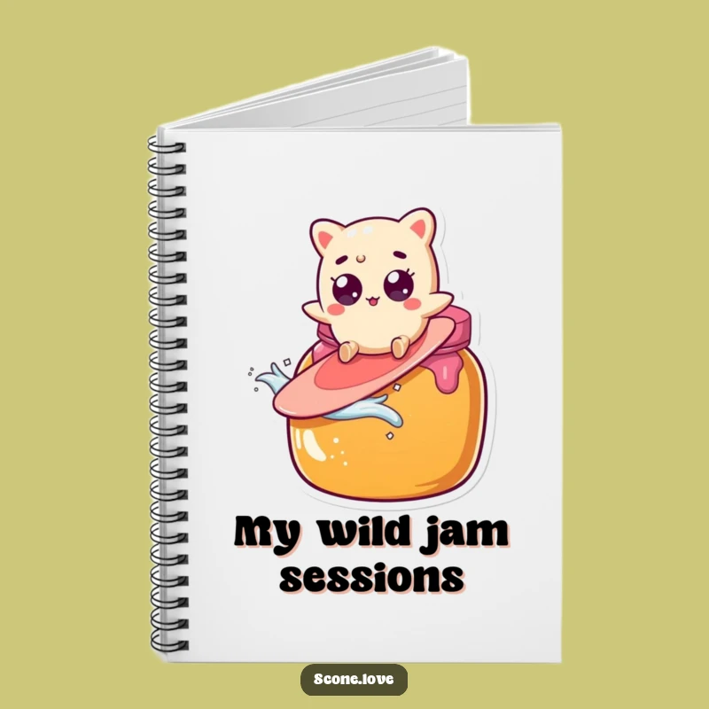 Funny Scone Surfing Jam Notebook - Breakfast Lover Journal