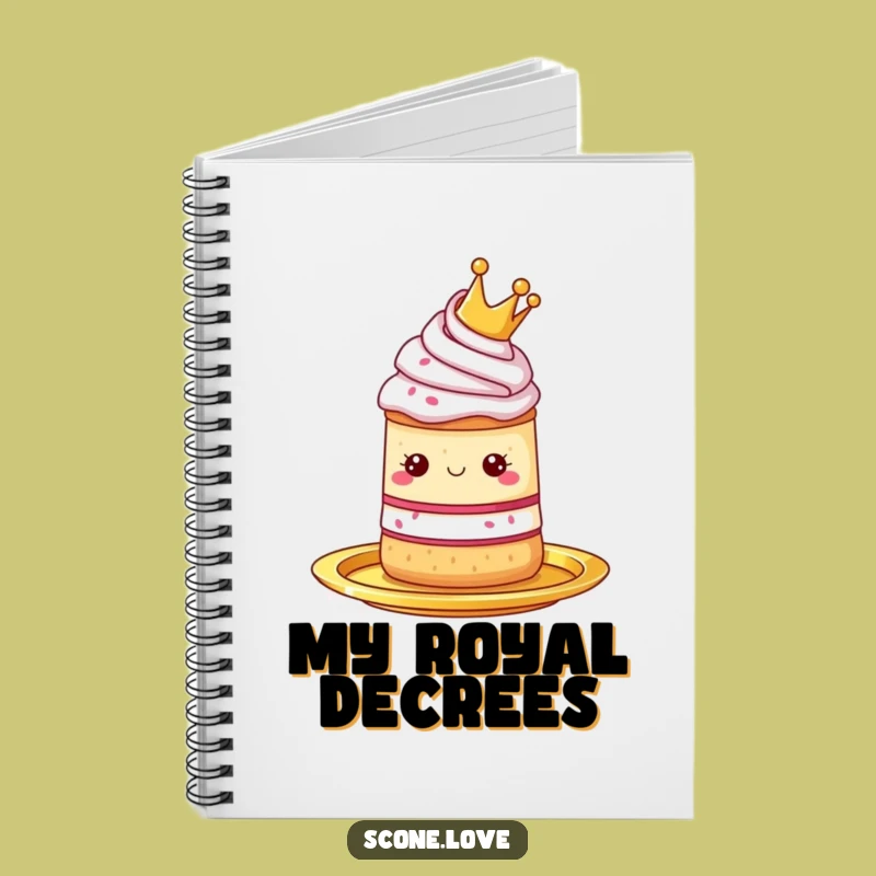 Funny Royal Scone Notebook: Regal Pastry Journal Gift