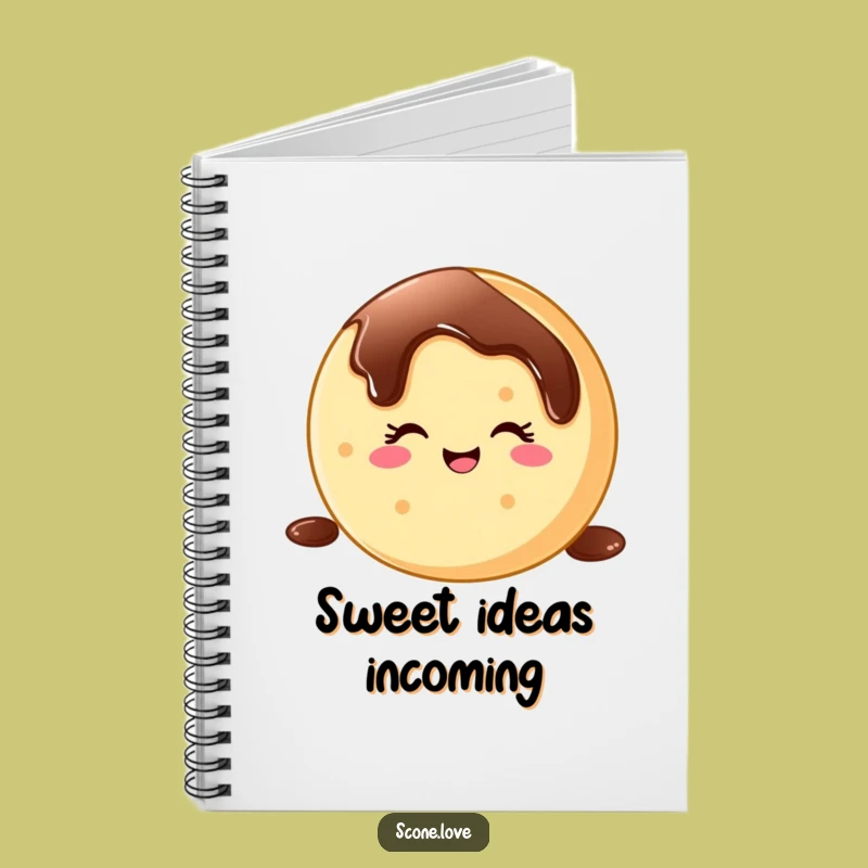 Funny Donut Wink Chocolate Drizzle Notebook - Perfect Journal for Sweet Ideas