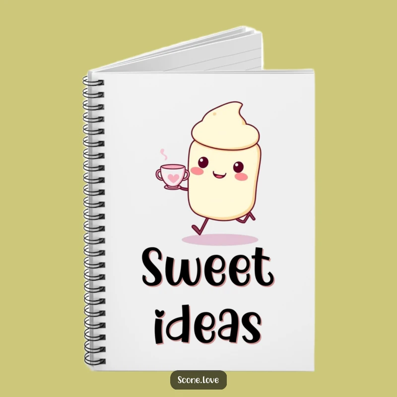 Funny Kawaii Scone Notebook - Joyful Journal for Tea Lovers, Great Gift