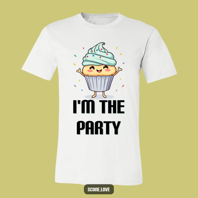 Funny Cupcake Dancer T-Shirt: Smiling Treat, Sprinkle Party Gift