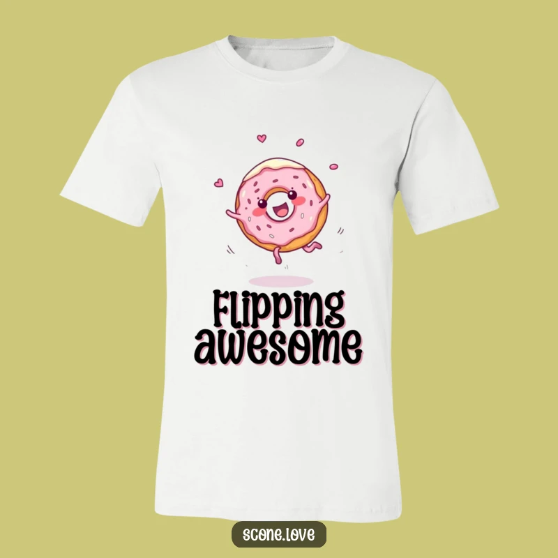 Funny Donut Acrobat T-Shirt: Frosting Flying, Sweet Fun Gift