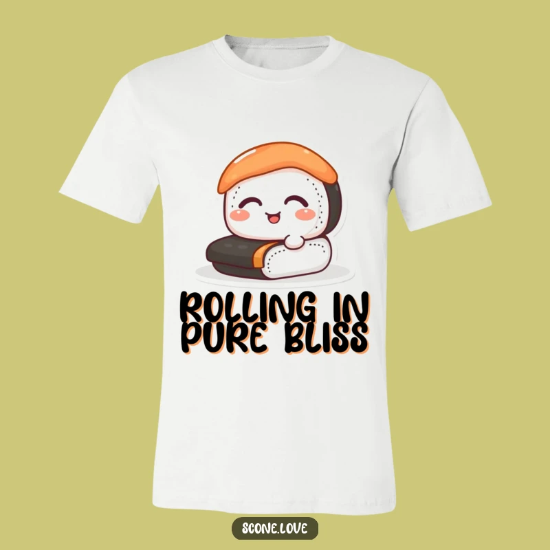 Funny Sushi T-Shirt: Happy Rolling Design for Foodie Fun