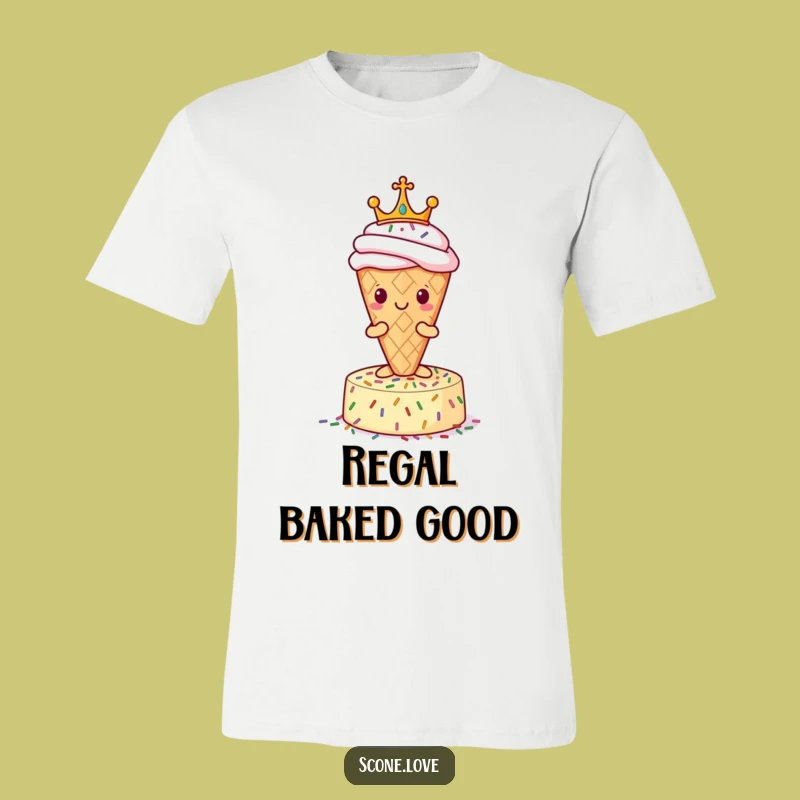 Funny Royal Scone Crown T-Shirt - Humorous Pastry Apparel Gift