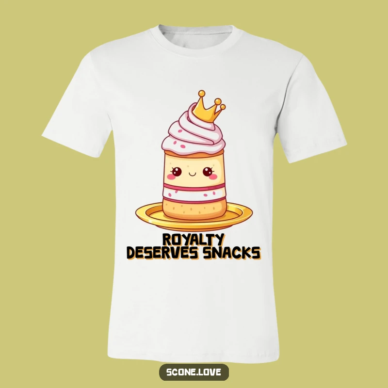 Funny Royal Scone T-Shirt: Crowned Pastry Fashion Gift