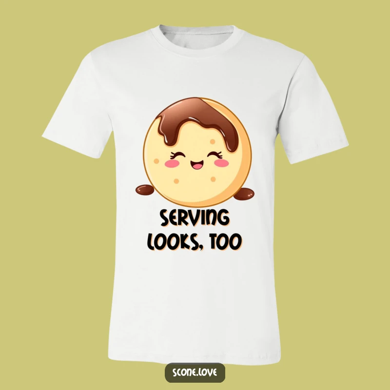 Funny Donut Wink Chocolate Drizzle Tee - Hilarious Baked Good Shirt for Parties