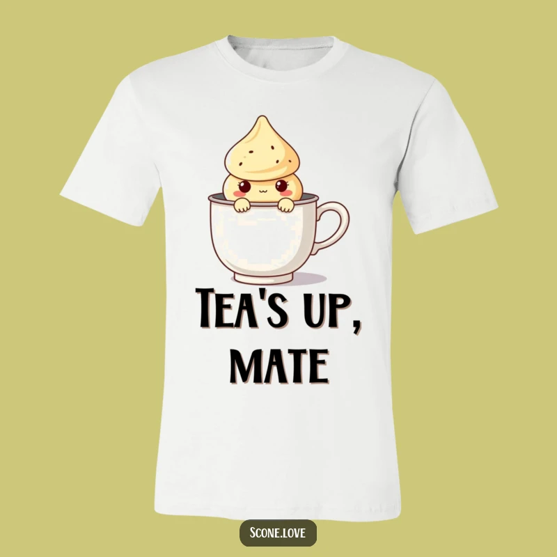 Funny Kawaii Scone Tea T-Shirt - Peek-a-boo Pastry Tee, Hilarious Gift