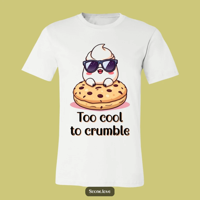 Funny Kawaii Scone Sunglasses T-Shirt - Hip Humorous Pastry Tee