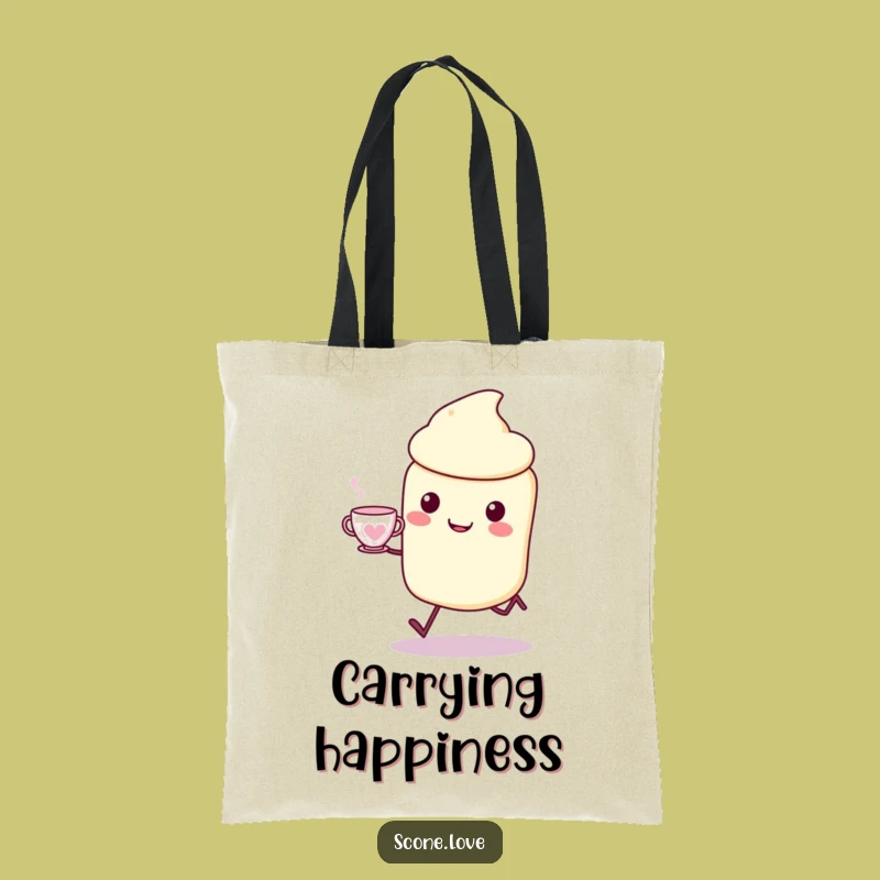 Funny Kawaii Scone Tote Bag - Adorable Tea Accessory, Perfect Gift