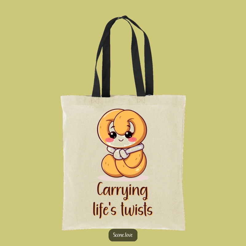 Funny Pretzel Knot Tote Bag - Carry Your Solutions in Style!